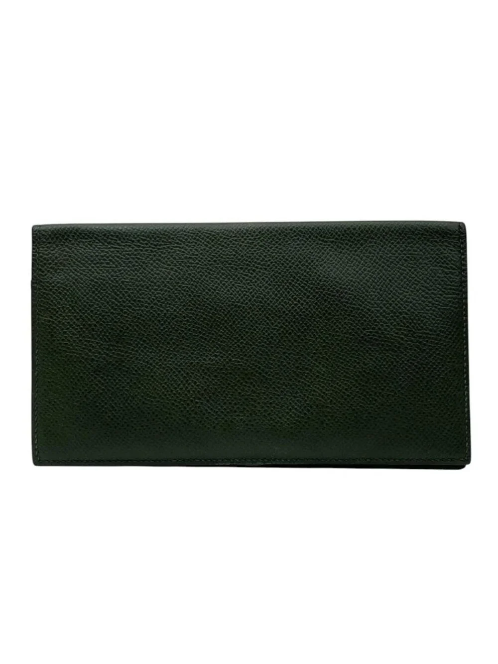 Hermes Mc2 Fleming Wallet Bifold Bill Card Slot Veau Epsom Khaki Green Compact